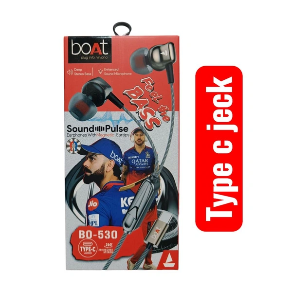 Boat Bo 530 Earphone Type C Jeck