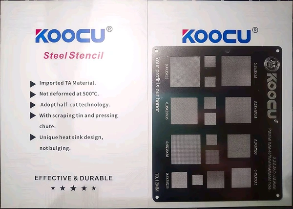 Koocu T0.12mm Stencll Universal Blue Peking