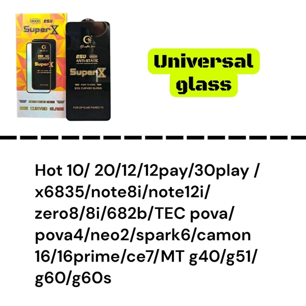 INFINIX Hot 10/20/12/12play Glass Super X Universal 