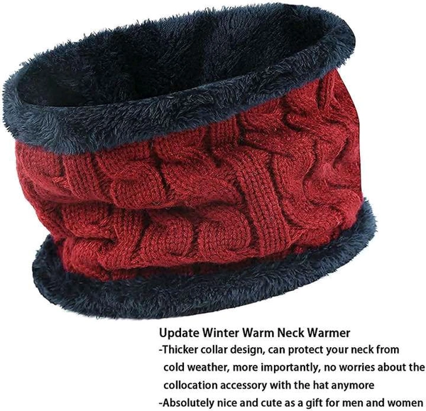 
Ultra Soft Unisex Woolen Beanie Cap with Neck Scarf Set 
