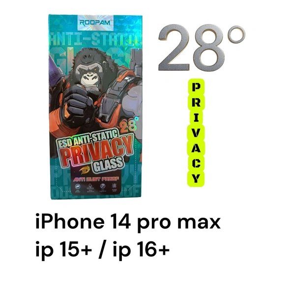 iPhone 15+ / 16+ Roopam 28° Privacy Glass