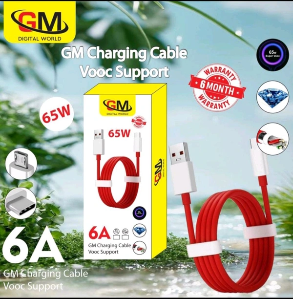 Gm 65w 6A Type C Cable Important Tp Wire (1year Warranty)