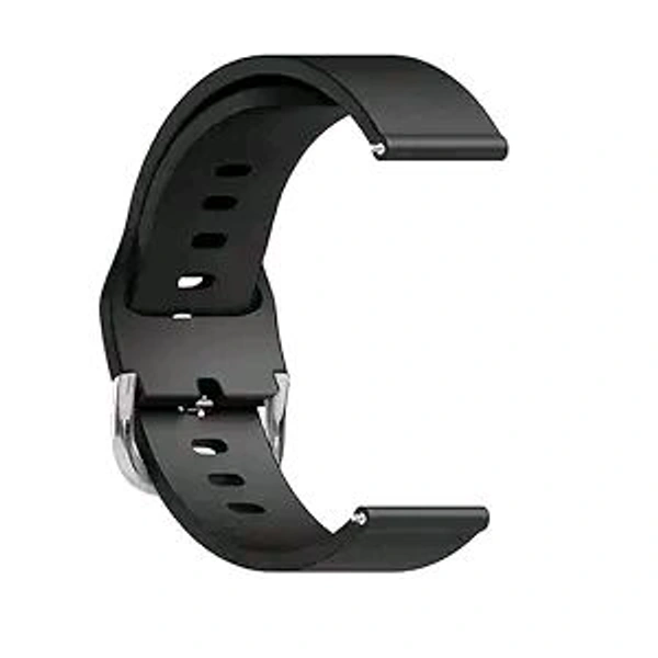 19mm Silicone Smart Watch Belt - Black