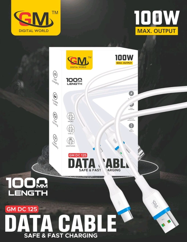 Gm Dc 125 Type C Cable 100w Line Wire (1year Warranty)