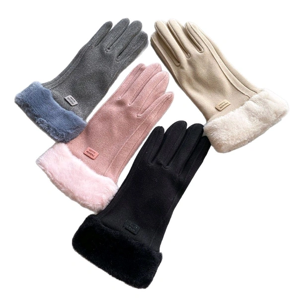 Winter Gloves Womens Soft Leather 