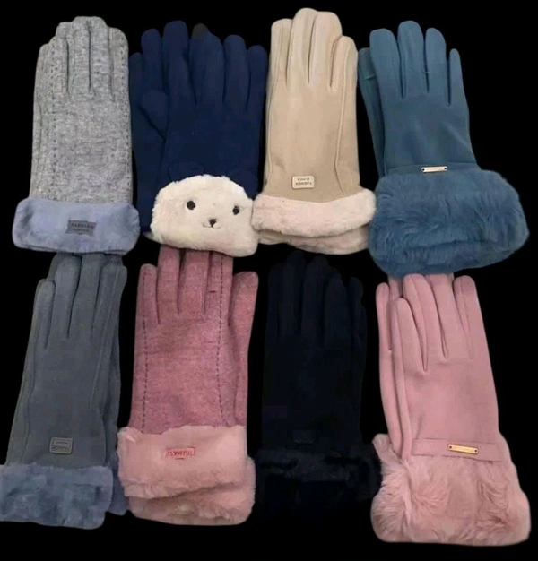Winter Gloves Womens Soft Leather 