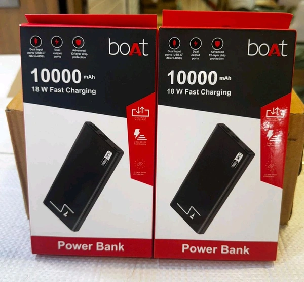 Boat 10000mah Power Bank 18w Fast Charging 1year Warranty (Jd Mark)