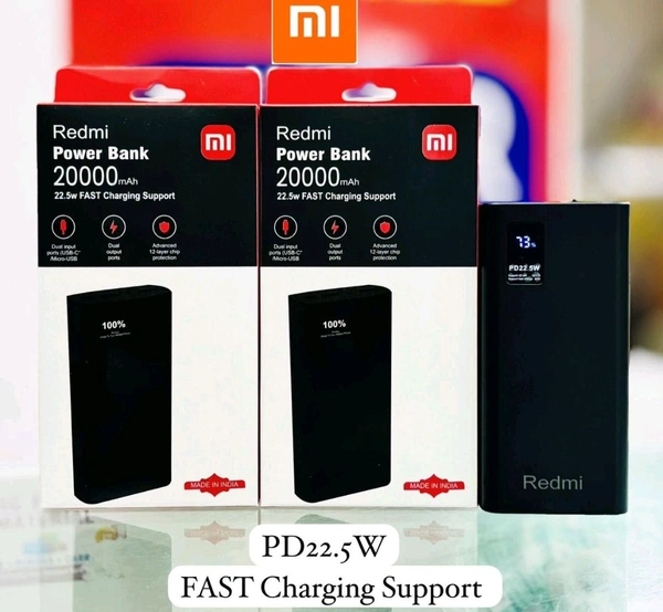 Redmi 20000mah Power Bank 22.5w Fast Charging 1year Warranty (Jd Mark )