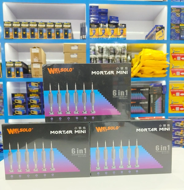WELSOLO MORTAR MINI 6 IN 1 Screwdriver Set 
