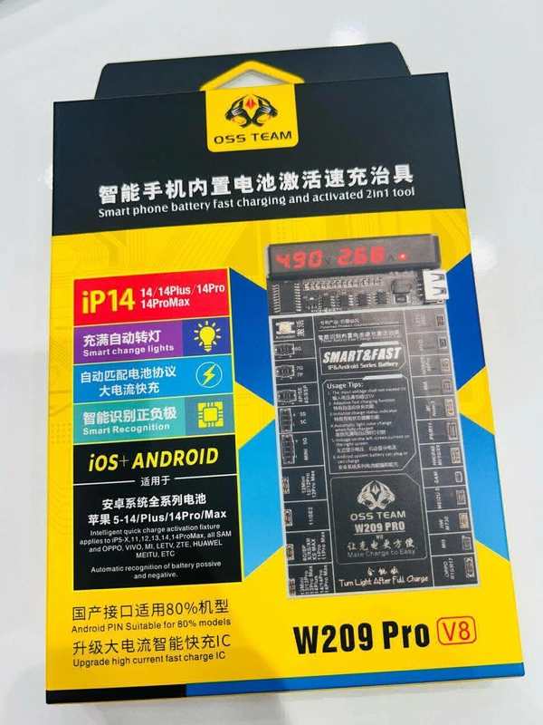 OSS TEAM W209 PRO (V8) SMART PHONE BATTERY FAST CHARGING AND ACTIVATED 2 IN 1 TOOL 