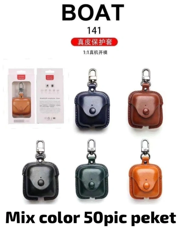 BoAt 141 Airpords Cover Ledar - Black