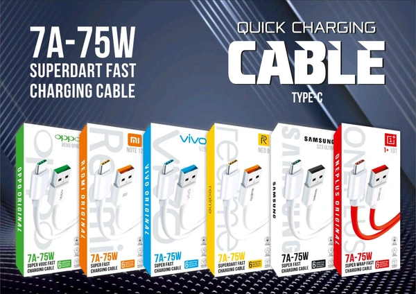 One Plus 7A - 75W Type C Cable (1year Warranty)