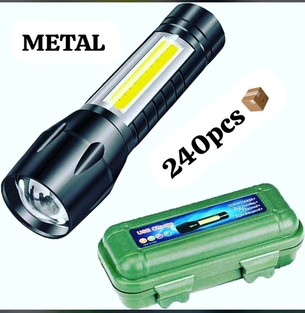 METAL TORCH Care 4 LED Flashlight With COB Light