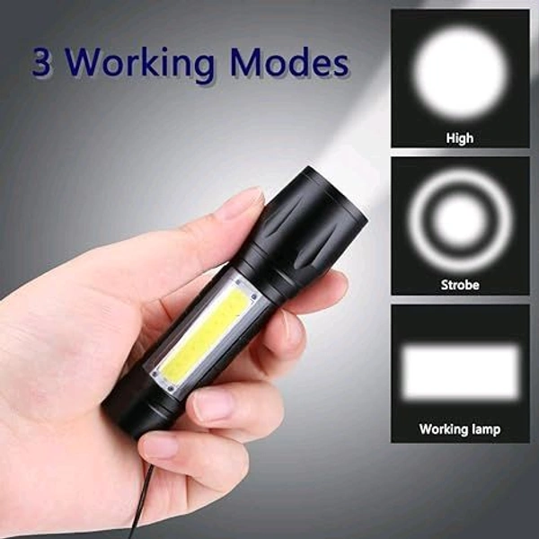 METAL TORCH Care 4 LED Flashlight With COB Light