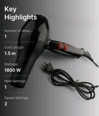 Nova 6130 Hair  Dryer  - Black