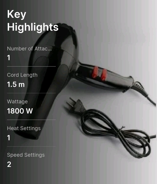 Nova 6130 Hair  Dryer  - Black