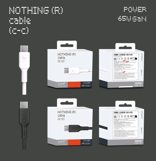 65w Nothing R C To C Cable  - White