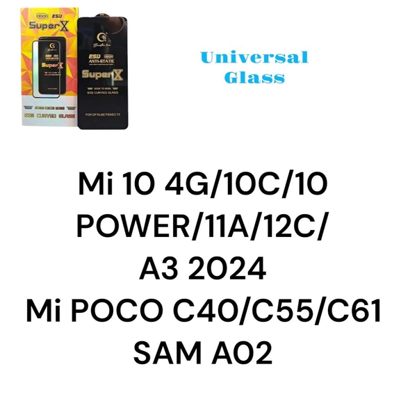 RMi 10 4G/10C/10 POWER/11A/12C/A3 2024/XMi POCO C40/C55/C61/SAM A02 Super X Glass