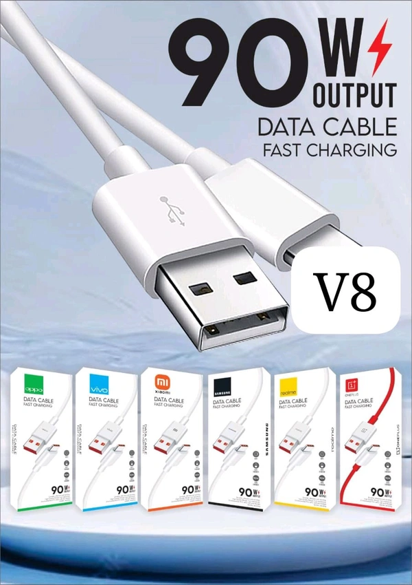One Plus 90w V8 Cable  - Red