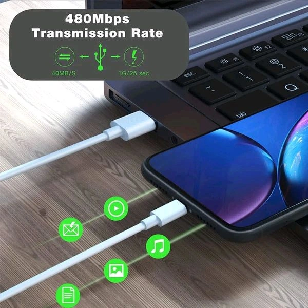 Realme 90w V8 Cable  - White