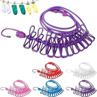 Clothes Hanging Rope With Clips 