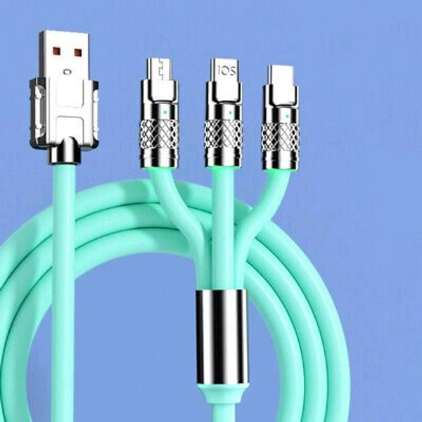 3 In 1 Fast Charging Cable Skya Blue