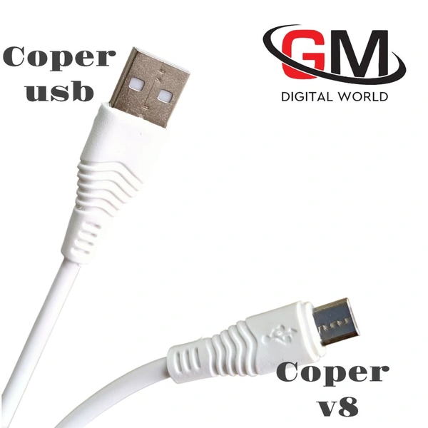 Gm 110 2.4A V8 Cable With Box Peking - 1mt., White