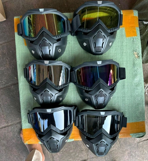 Motorcycle Goggles with Sand Proof Sponge Padding Face Cover