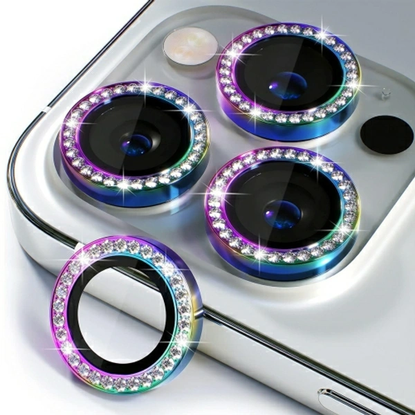 IPHONE 12 PRO CAMERA RING ( DIAMOND ) - rainbow 🌈