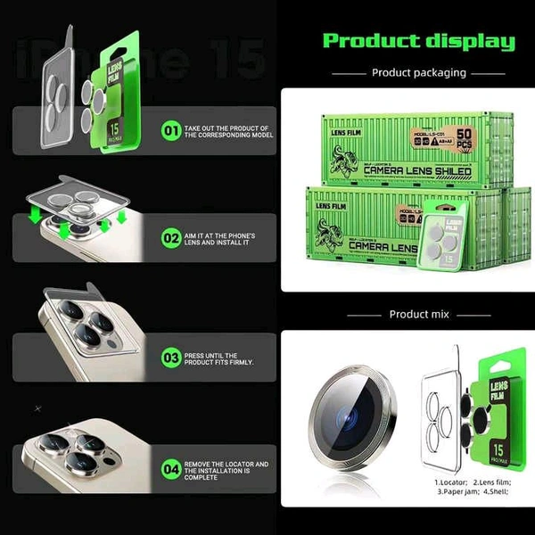 IPHONE 12 MINI CAMERA RING  - Black