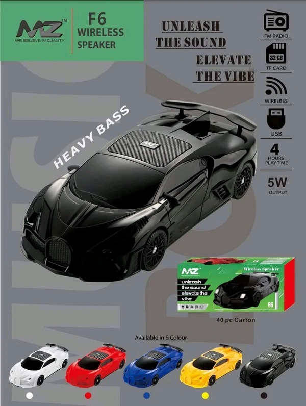 MZ F6 WIRELESS CAR SPEAKER 