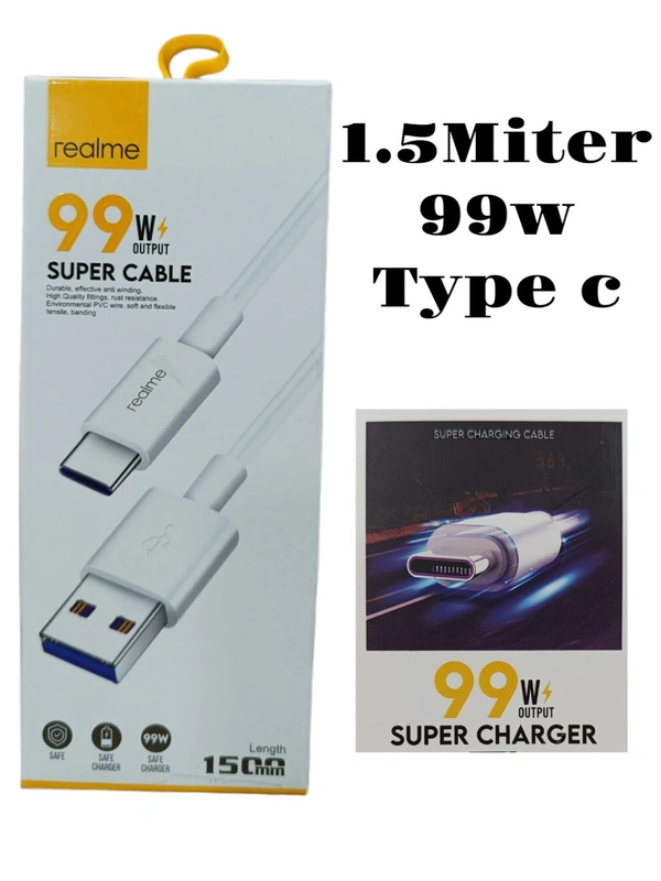Realme 99w Type C Cable (1.5 miter) 1year Warranty