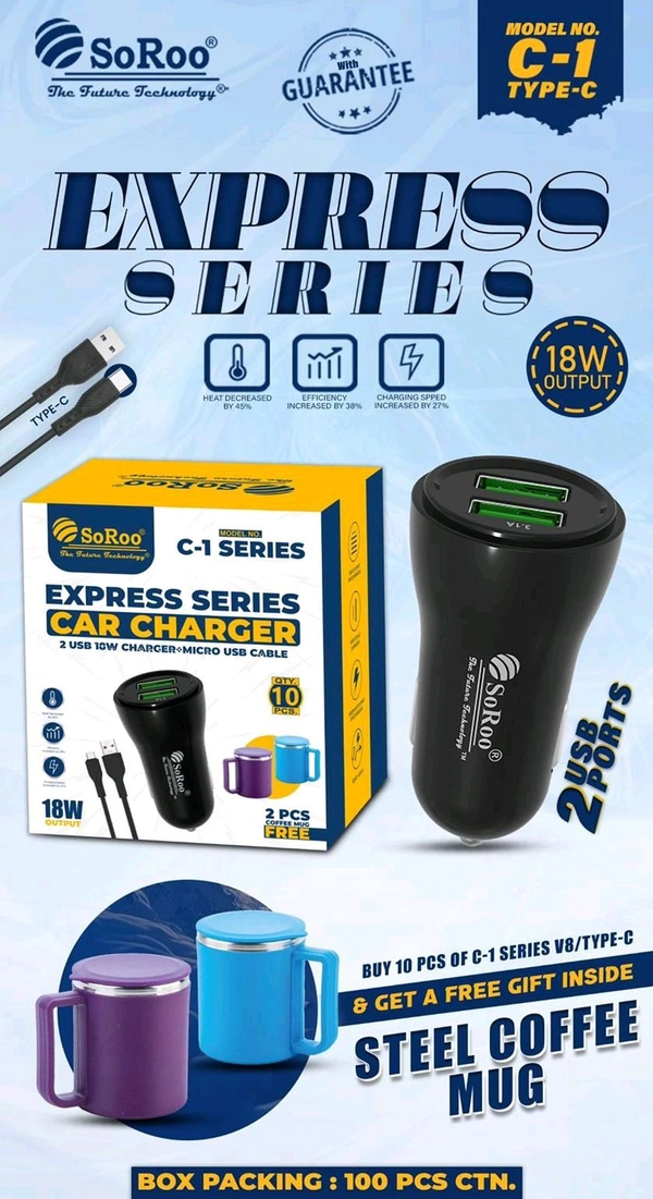 SoRoo C1 Car Charger (6months Warranty)