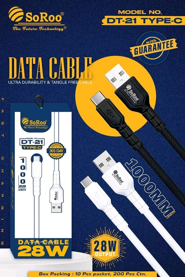 SoRoo DT21 Type C Cable (1year Warranty)