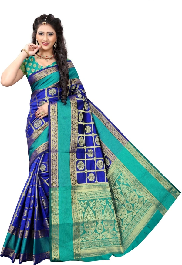 Alk-Banarasisilk-Blue - Free, Blue