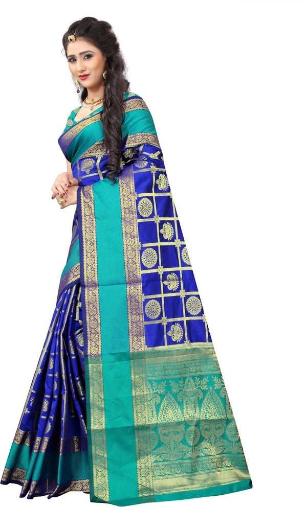 Alk-Banarasisilk-Blue - Free, Blue