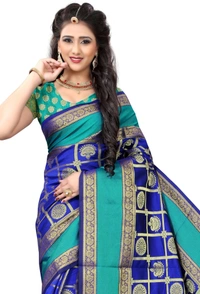Alk-Banarasisilk-Blue - Free, Blue