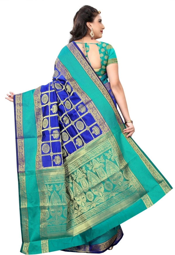 Alk-Banarasisilk-Blue - Free, Blue