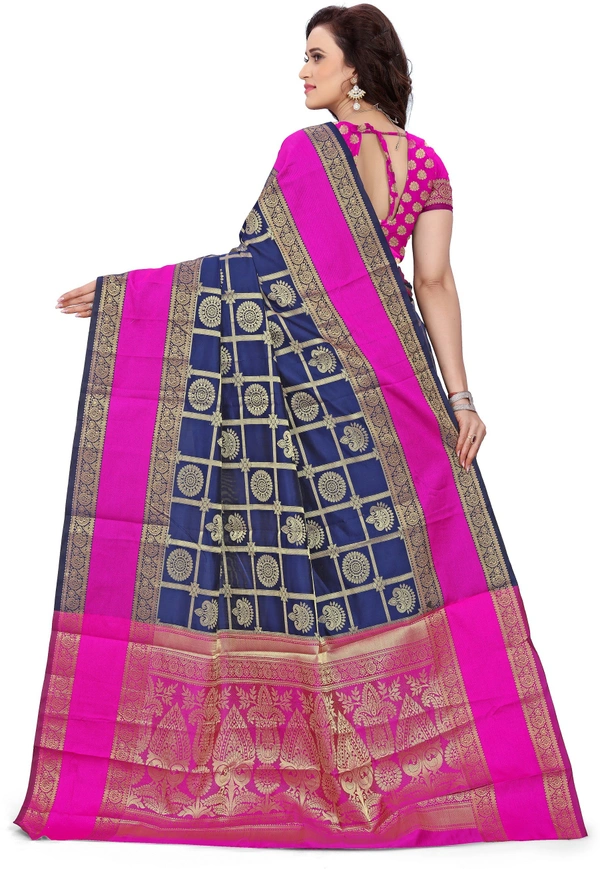 Alk-Banarasisilk-Navyblue - Free, Blue