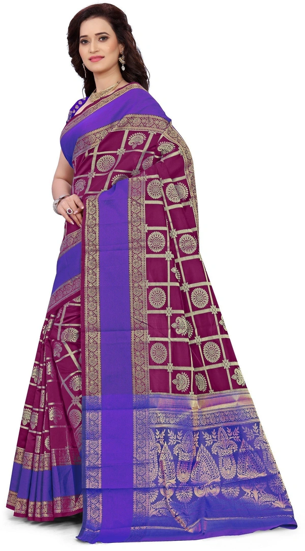 Alk-Banarasisilk-Purple - Free, Purple