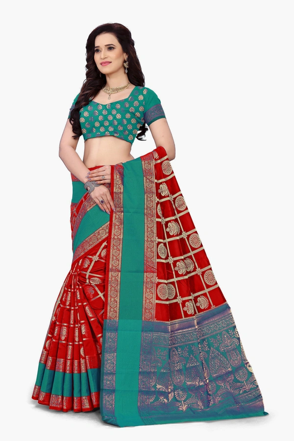 Alk-Banarasisilk-Red - Free, Red