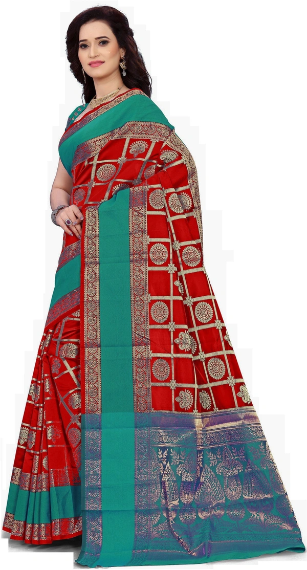 Alk-Banarasisilk-Red - Free, Red