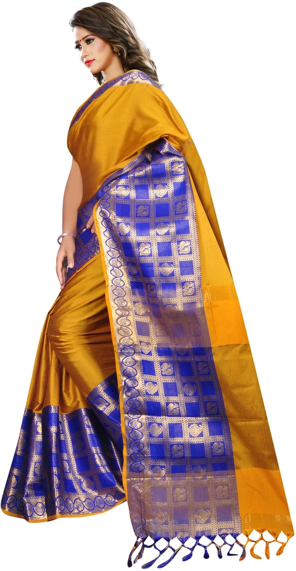 Alk-Jhalarpeacock-Mustered - Free, Mustard