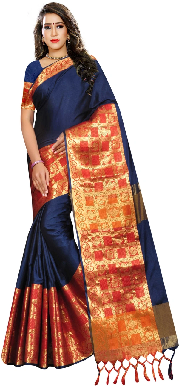 Alk-Jhalarpeacock-Navyblue - Free, Blue