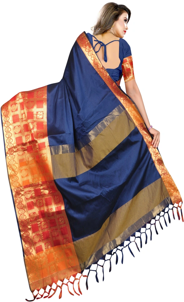 Alk-Jhalarpeacock-Navyblue - Free, Blue