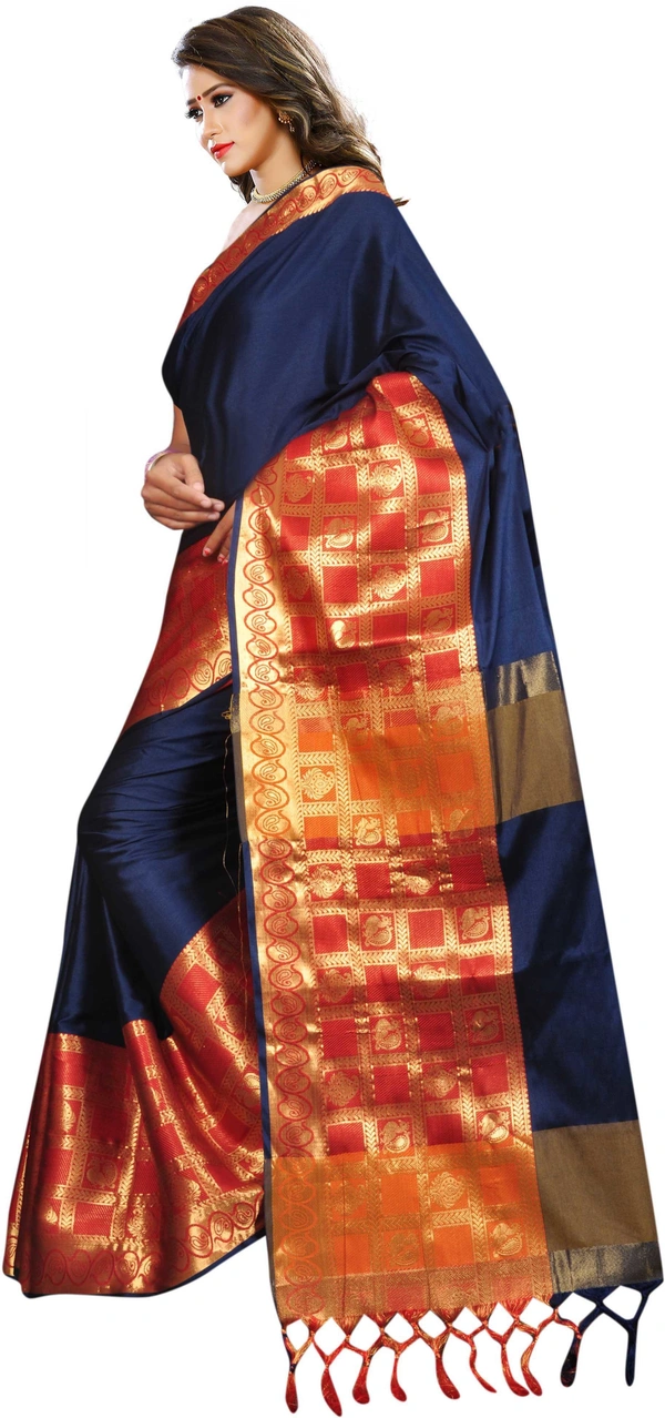 Alk-Jhalarpeacock-Navyblue - Free, Blue