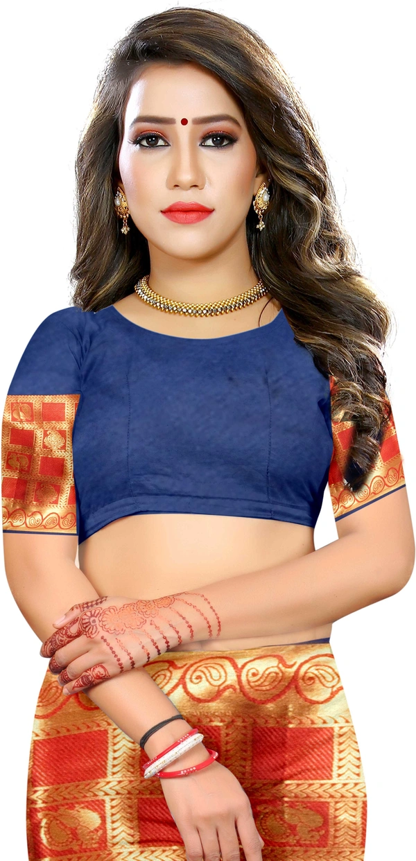 Alk-Jhalarpeacock-Navyblue - Free, Blue