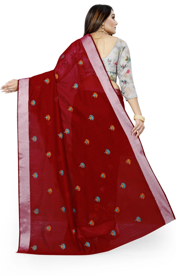 Bam-Emb-Red - Free, Maroon