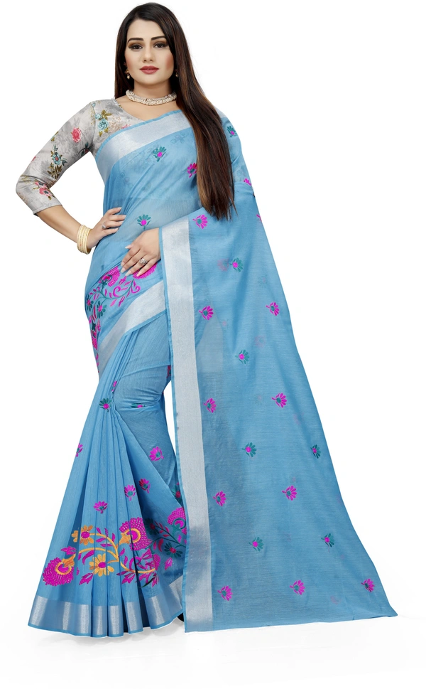 Bam-Emb-Skyblue - Free, Light Blue