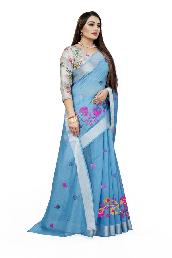 Bam-Emb-Skyblue - Free, Light Blue
